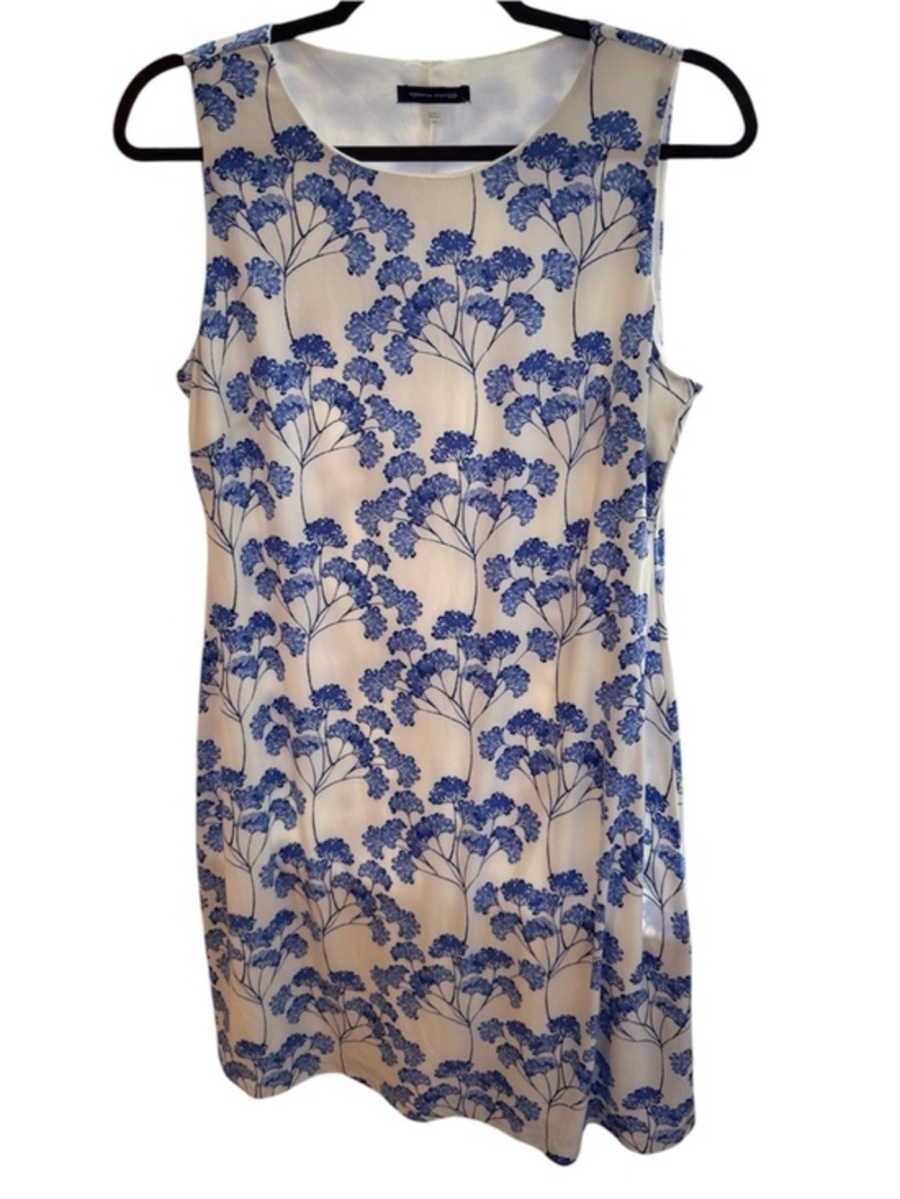 Tommy Hilfiger White Shift Dress with Blue Floral Print